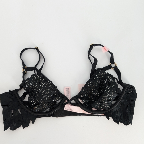 Victoria's Secret Black Embellished Bra - Picture 1 of 5